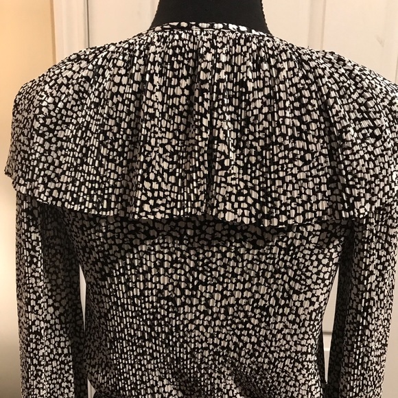ZARA Polka Dot Ruffled Top EUC - Picture 7 of 10